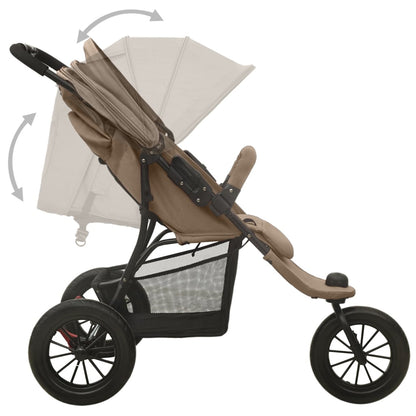Buggy – Wandelwagen – Kinderwagen – Plooibuggy – Reisbuggy – Inklapbaar Met Eén Hand – Verstelbare Rugleuning – Taupe