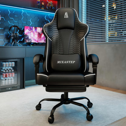 Gaming stoel – Gaming chair – Bureaustoel – Computestoel – Gamerstoel – Wit – Ergonomisch Design – 360 Graden Draaibaar