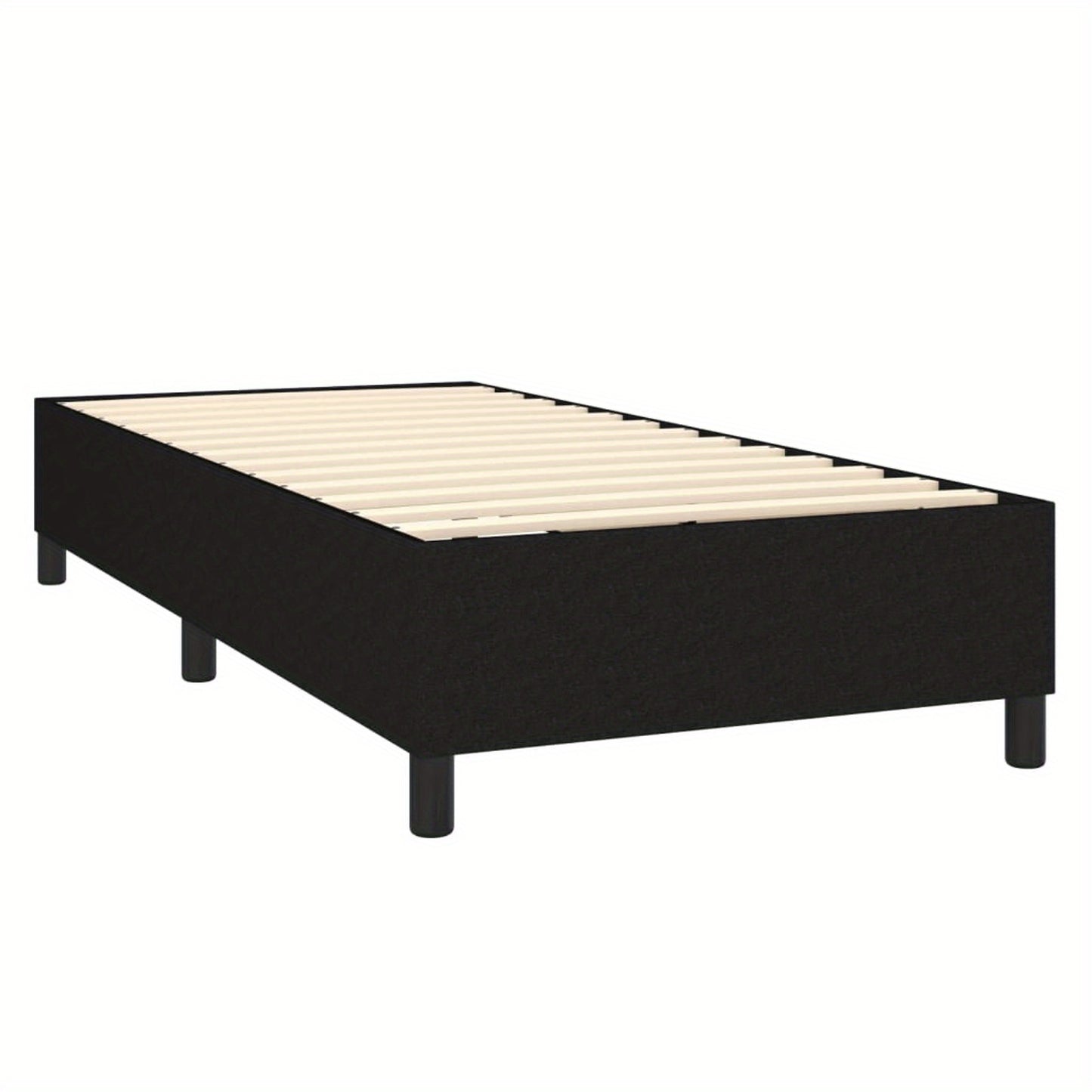 Bed frame without mattress Black 100x200 cm fabric, Bed Frame with Slat Support Platform Bed Frame (without Mattress) for Bedroom