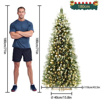 Kunstkerstboom – Namaak kerstboom – Decoratieve kerstboom – Sneeuweffect boom – PVC kerstboom – 225 cm Hoogte – Realistisch Sneeuweffect – Stevige Standaard