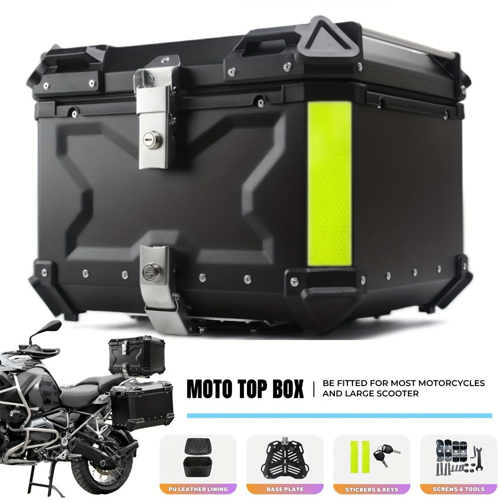 Motorfiets Topkoffer – Achterkoffer – Bagagedrager Koffer – Helmkoffer – Toolbox – 65L Inhoud – Waterdicht Aluminium