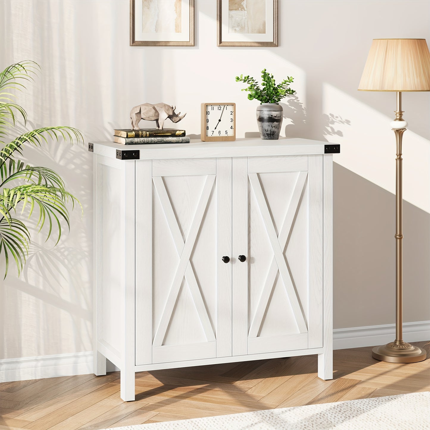 Buffetkast – Dressoir – Opbergkast – Sideboard – Wandmeubel – Wit – Compact Formaat – Verstelbare Plank