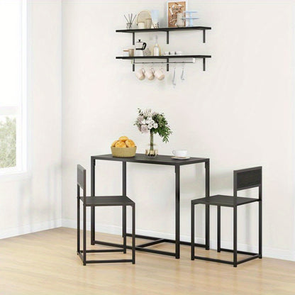 Bartafelset – Bartafel – Barkrukken – Barstoelen – Barmeubel – Variant 835-136V80BK – Compact 90x47x76 cm – Duurzaam Metaal-Hout Design