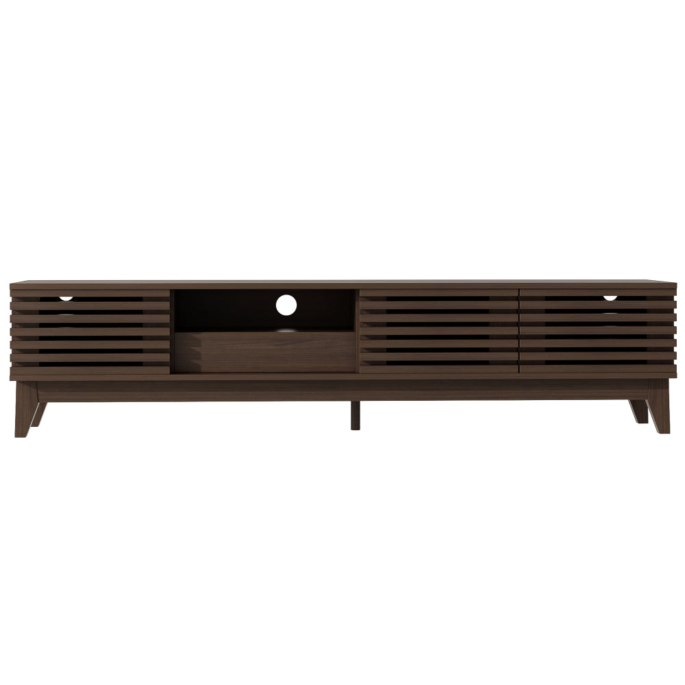 TV Console with One Drawer and Three Doors | Vintage Wood Finish, Metal Construction, Unique Design