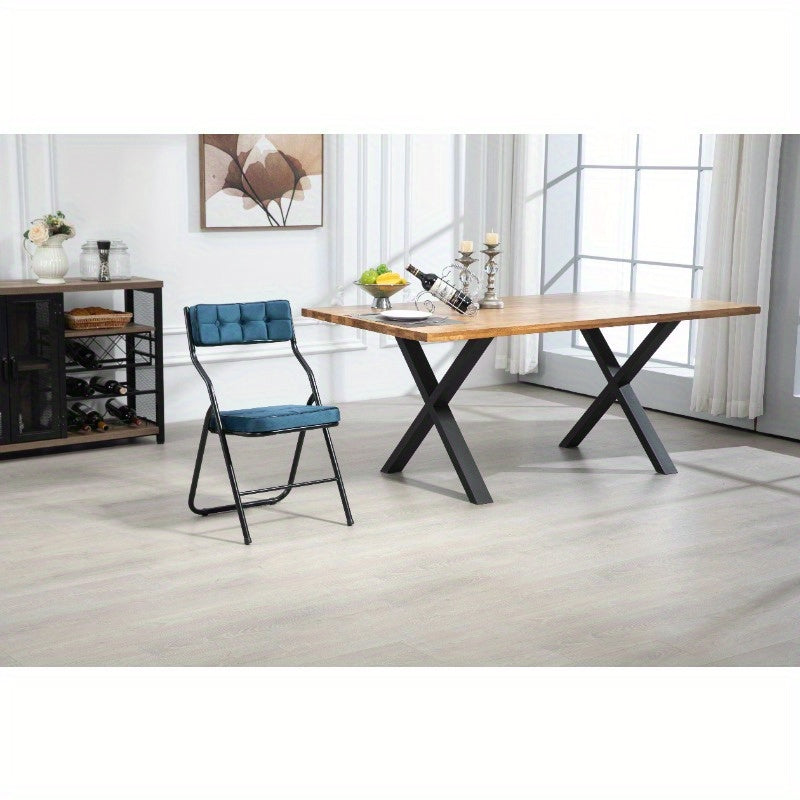 Opvouwbare Stoelen 2-Pack – Klapstoelen – Vouwbare Zitplaatsen – Campingstoelen – Extra Comfort Stoelen – Met Kussens – Lichtgewicht & Draagbaar – Geschikt Voor Binnen En Buiten