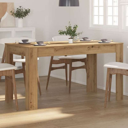 Eettafel – Tafels – Meubels – Eethoek – Dinertafel – Artisan Eikenhout – Licht Houten Finish – 140x74,5x76 cm – Eenvoudige Montage