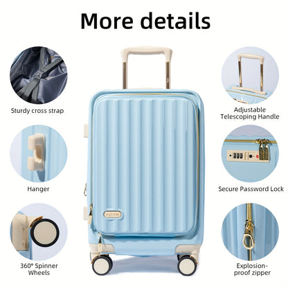 Handbagagekoffer – Cabin Koffer – Trolley – Reiskoffer – Spinner Koffer – 20 Inch Creamy White – Uitbreidbaar met 25% Extra Ruimte – Hard PC Schild & Stil 360° Spinnerwielen