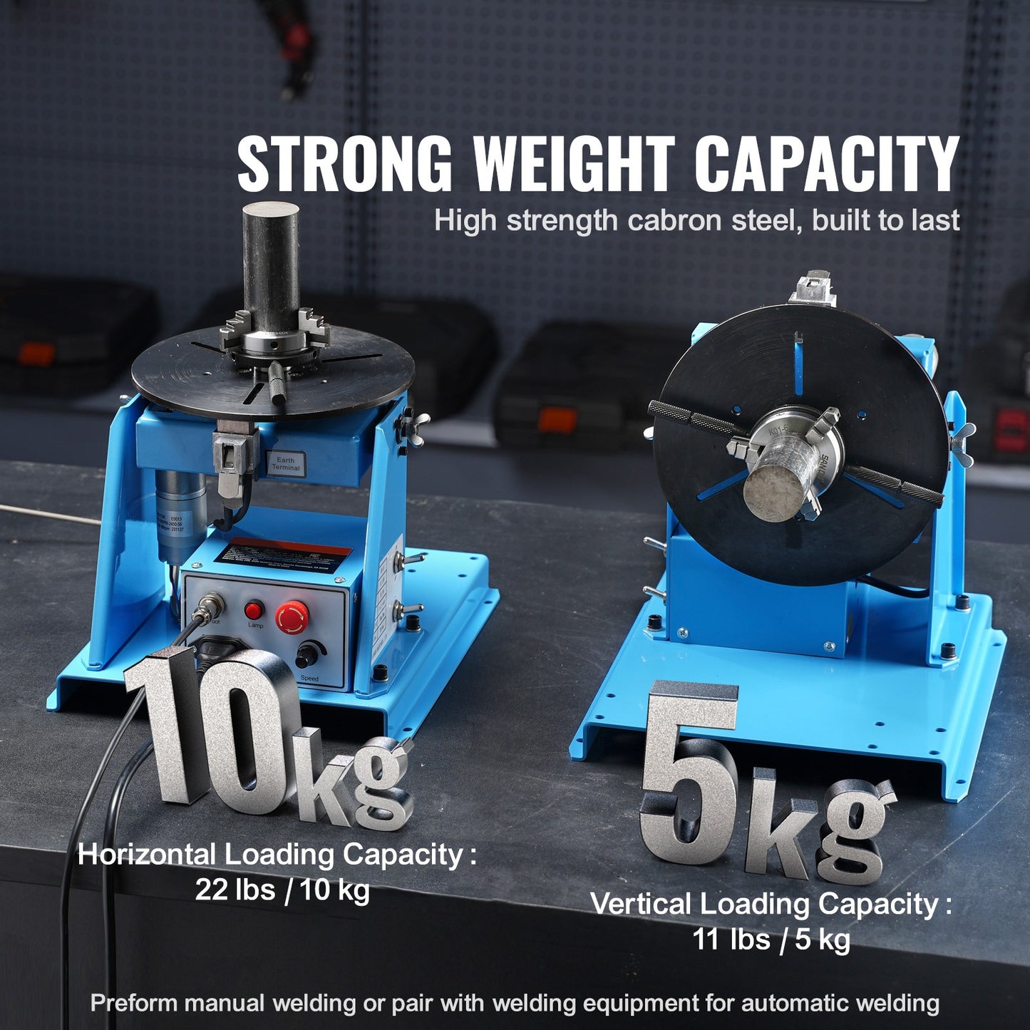 Laspositioneerder – Lasrotator – Laspositiehouder – Lasplaat – Lasdispositief – Draaibaar 0-90° Kantelbaar – Regelbare Snelheid 1-12 RPM – Max. Draagkracht 10 KG