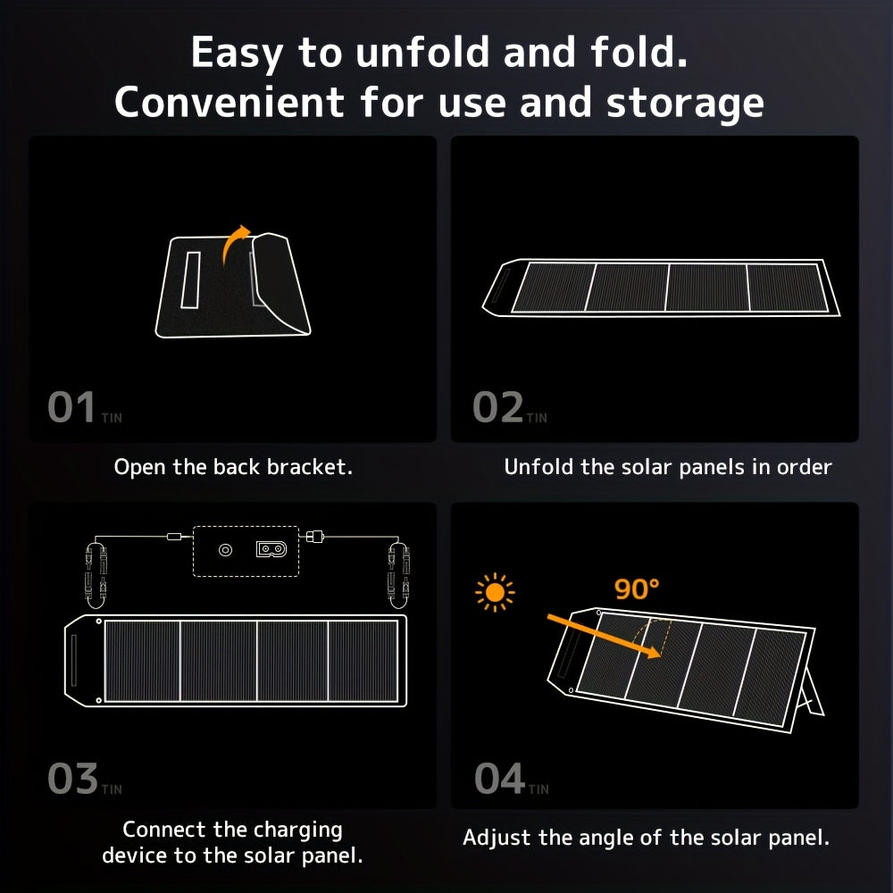 Zonnepaneel – Solar Panel – Opvouwbaar Paneel – Draagbaar Zonnepaneel – Zonne-energie – 400W Vermogen – Monokristallijn 22,5% Efficiëntie - QUORE