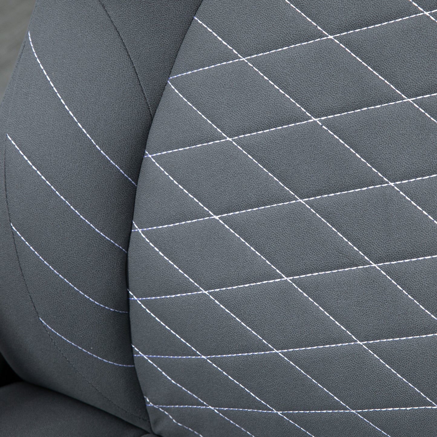 Bureaustoel – Ergonomische Stoel – Kantoorstoel – Draaistoel – Computerstoel – Verstelbare Zithoogte – Kantelfunctie – Microfiber Bekleding – Donkergrijs
