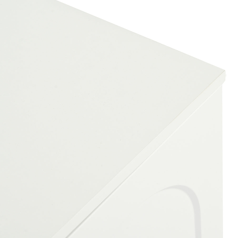 Wit Dressoir – Witte Kast – Opbergkast – Buffetkast – Sideboard – Modern Minimalistisch Design – MDF Duurzaam – 4 Deuren Boogpatroon