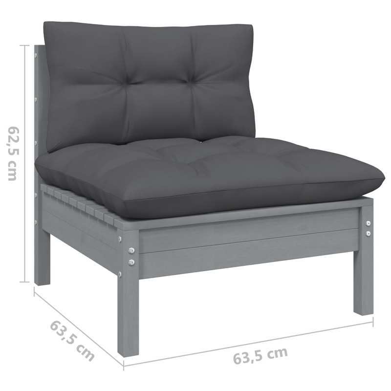 Tuinmeubelset – Buitenmeubelen – Tuinstoelen – Terrasmeubels – Balkonset – Grijs – Duurzaam Weerbestendig Materiaal – Compact En Comfortabel Ontwerp
