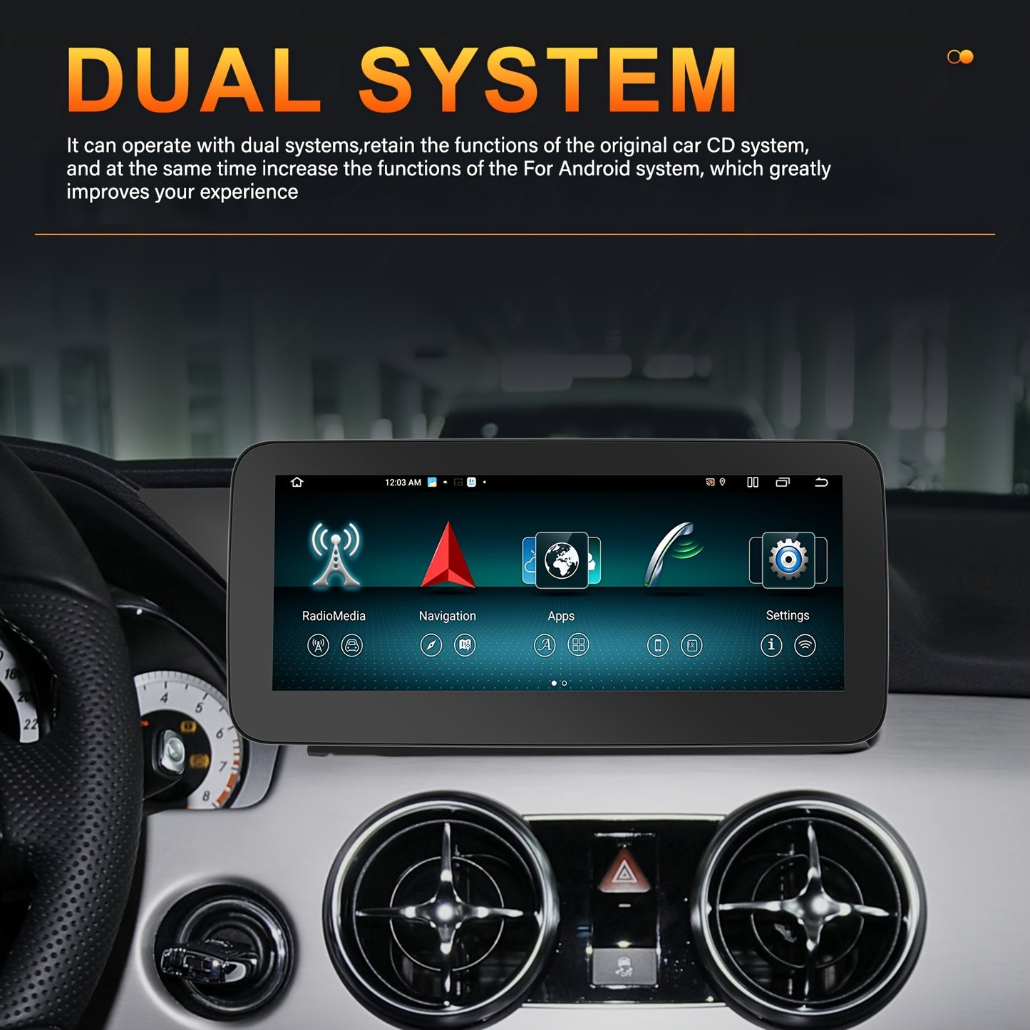 4GB (RAM)+64GB (ROM) Android 13 Double Din Car Stereo Car Audio 26.04 cm HD IPS TouchScreen 8 Core with Wireless Carplay, Wireless Android Auto, Mirror Link, Built-in WIFI/GPS/FM/DSP, Car Multimedia Player Supports 4K Video P