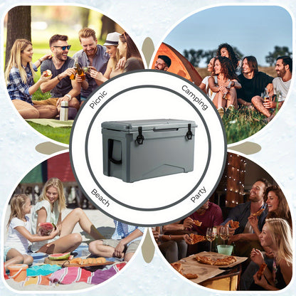 Koelbox – Frigobox – Picknickkoeler – Campingkoelbox – Hardcase Koelbox – 50 Quart – Rotomolded LLDPE – 5-7 Dagen Koelcapaciteit – Lekvrij Met Bekerhouders & Flesopener