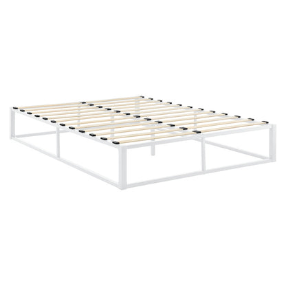 Bedframe – Metalen Bed – Bedframe Met Lattenbodem – Stabiel Bed – Tweepersoonsbed – Zwart – Stevig Gecoat Staal – Onderhoudsvriendelijk