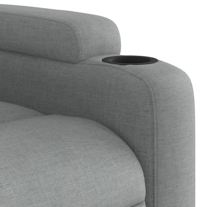 Massagestoel – Massagefauteuil – Relaxfauteuil – Relaxstoel – Ergonomische Stoel – Lichtgrijze Stof – Handmatige Verstelbare Rugleuning Tot 135 Graden