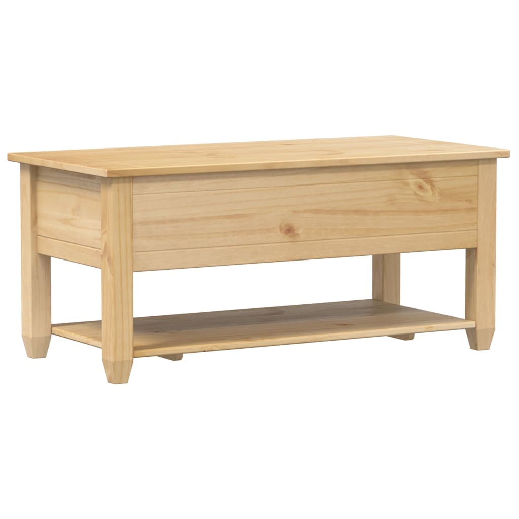 Salontafel – Woonkamertafel – Koffietafel – Bijzettafel – Houten Tafel – Massief Grenenhout – 2 Lades Met Opbergruimte – Robuust En Stoer Design