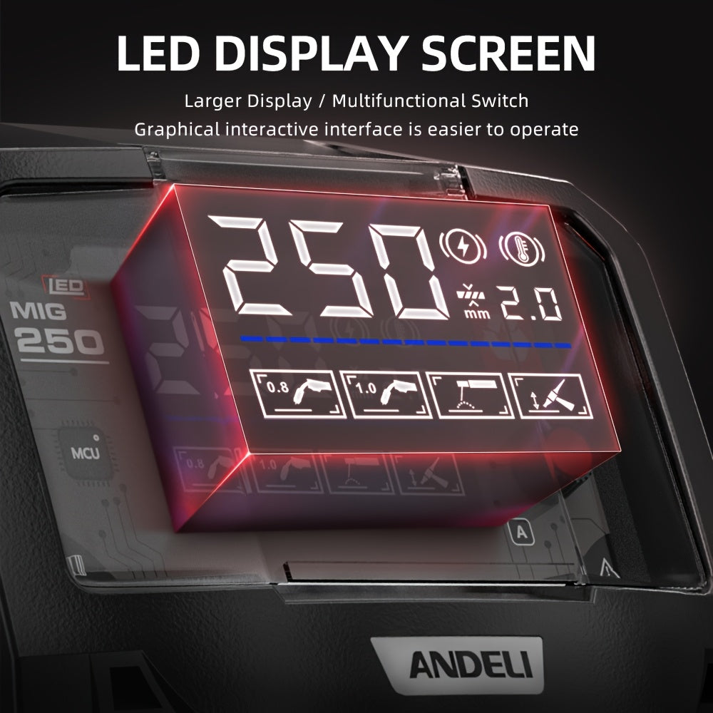 Lasapparaat – MIG Lasmachine – TIG Lasser – Elektrode Lasser – Inverter Lasapparaat – Gasloos Lassen – LED Display – 220V - Compact & Draagbaar