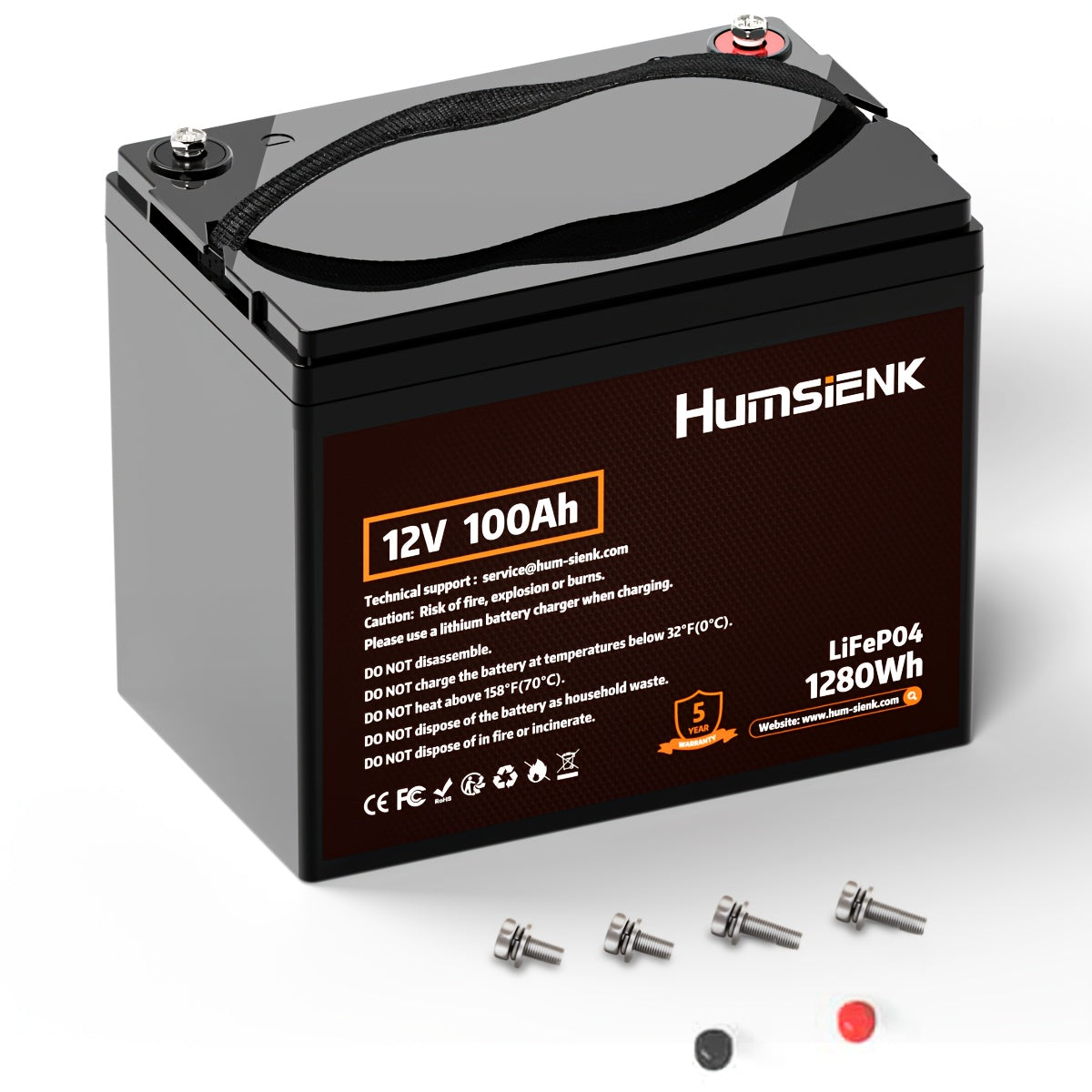 LiFePO4 Accu – Lithium Accu – LFP Batterij – Camper Accu – Zonne-energie Accu – 12V 200Ah – 800A Piekstroom – 15.000+ Cycli Levensduur