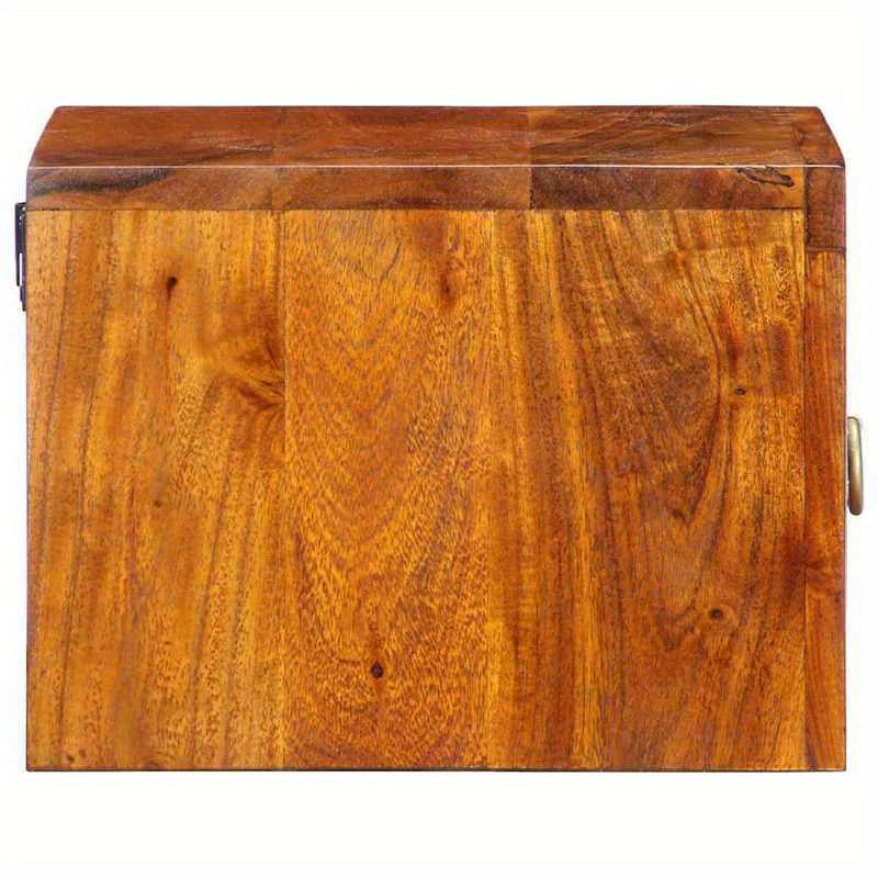 2-Tier Solid Acacia Wood Bedside Table with Removable Top - 35x30x22cm, 3.2 Cu Ft Storage, 27" Height, Multifunctional Design for Bedroom & Living Room, All-Season Use, Easy Assembly, No Power Needed, Bedroom Storage Solution