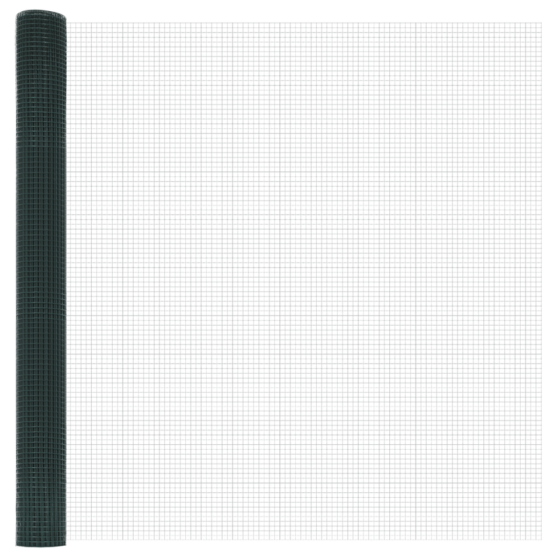 Recinzione in Rete Saldati con 13 Picchetti Verde 1.6 x 2.5m Acciaio