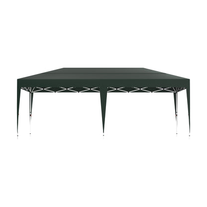 3x6m Pavilion Party Tent Metal Folding Pavilion Foldable Garden Pavilion Waterproof Stable Garden Tent Pergola For Party, Market Stall, Garden Outdoor Camping, Anthracite/Silver Grey/White/Green