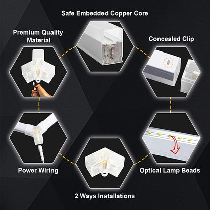 Hexagonale LED-plafondlamp – LED plafondverlichting – Garage lamp – Werkplaats verlichting – Hexagon lamp 10-vak – 485W 48.520 lumen – Daglichtkleur 6500K