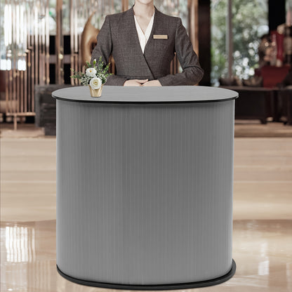 Vouwbalie – Receptiebalie – Balie – Toonbank – Front Desk – Lichtgewicht en Opvouwbaar – Stevig Kunststof en Hout – 90x40x90 cm – Waterbestendig