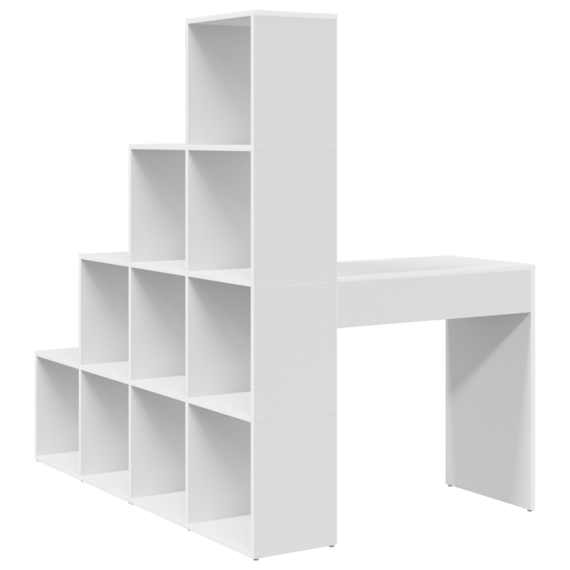 Bureau – Schrijftafel – Computertafel – Werkplek – Bureautafel – Strak Wit – Ruime Werkruimte – Zonder Elektriciteit
