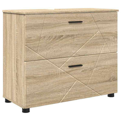 Modern Minimalist Bathroom Furniture Set, Extra Large Bathroom Furniture Set with Storage, Stable Foot Design, Suitable for Bathrooms. Bathroom Furniture Set with Drawer 4pcs Sonoma Oak 30 X 35 X 192 Cm