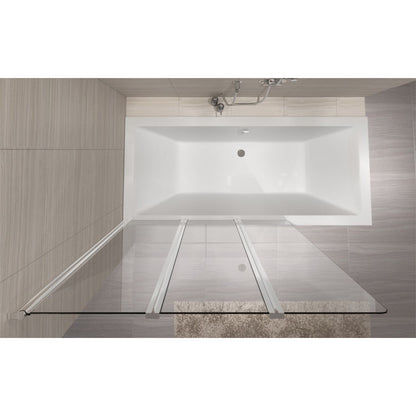Badkuipzetwand – Badkuipscherm – Douchewand – Douchecabine – Badscherm – Inklapbaar Design – Helder Glas Met Aluminium Profielen