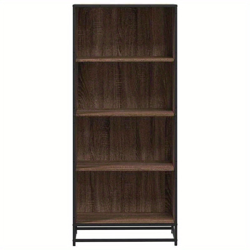 Bookshelf 60X35X139 Cm Made of Treated Wood in Brown Oak Color. Vertical Shelves, Sturdy And Durable, Attractive, Ample Storage Space, Smooth Surface, Moisture-Resistant, Warp-Resistant, And Split-Resistant, Suitable for Offi