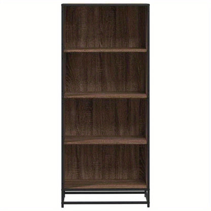 Bookshelf 60X35X139 Cm Made of Treated Wood in Brown Oak Color. Vertical Shelves, Sturdy And Durable, Attractive, Ample Storage Space, Smooth Surface, Moisture-Resistant, Warp-Resistant, And Split-Resistant, Suitable for Offi