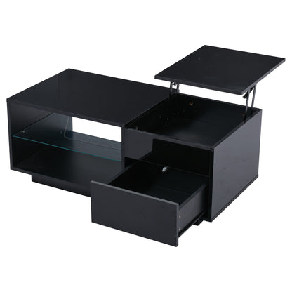 Sofa Tafel – Salontafel – Bijzettafel – Sidetable – Eettafel – Hoogte Verstelbaar – Metalen Frame & Opberglade