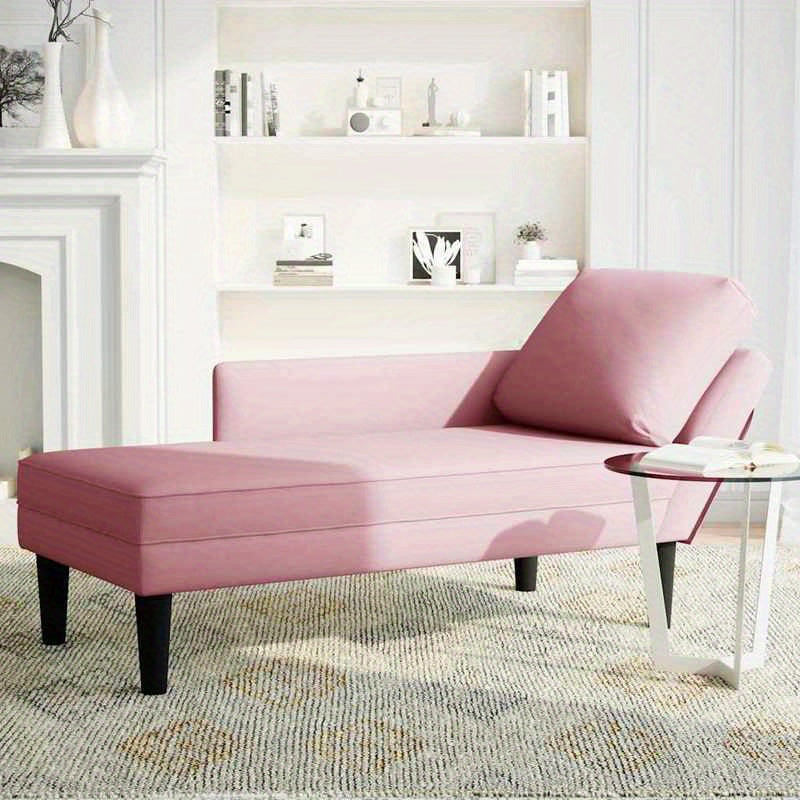 Chaise Longue – Chaise Lounge – Fauteuil – Recliner – Loungebank – Luxe Fluwelen Bekleding – Stevig Houten & Metalen Frame
