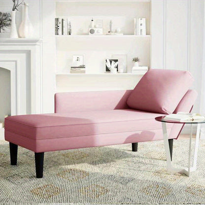 Chaise Longue – Chaise Lounge – Fauteuil – Recliner – Loungebank – Luxe Fluwelen Bekleding – Stevig Houten & Metalen Frame