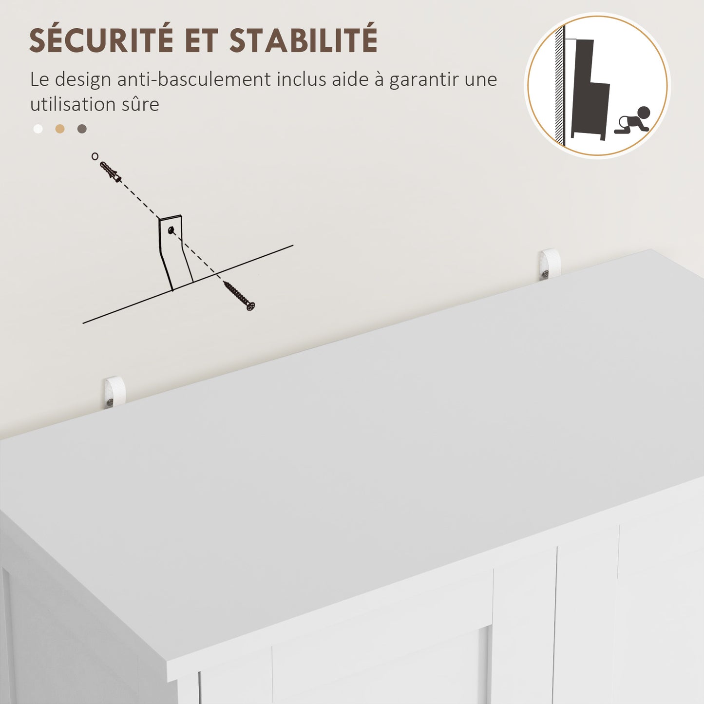 HOMCOM Modern Style Kitchen Buffet Cabinet with Adjustable Shelves, Drawer, and Storage Compartments, Perfect for Dining Room or Living Room, 60 x 30 x 128 cm, White