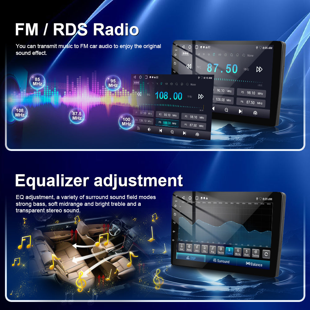 Android 15 Autoradio – Car Stereo – Multimedia Systeem – Navigatie Unit – GPS Radio – 9 Inch HD Touchscreen – Draadloze CarPlay & Android Auto – AHD Achteruitrijcamera & Canbus Integratie