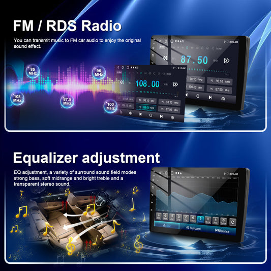 Android 15 Autoradio – Car Stereo – Multimedia Systeem – Double DIN Radio – Navigatiesysteem – 9 Inch Touchscreen – Draadloos CarPlay & Android Auto – Ingebouwde Achteruitrijcamera