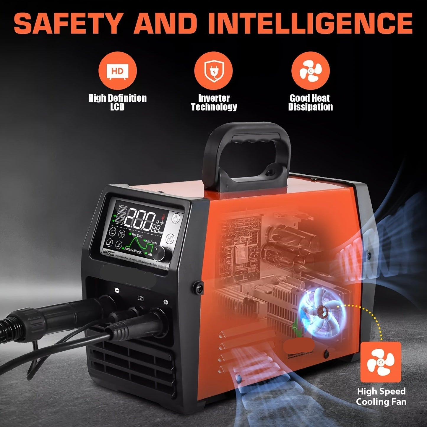 3-in-1 Lasmachine – MIG Lasapparaat – TIG Lasser – Elektrode Lasser – 200 Ampère – 220V – Robuuste Behuizing