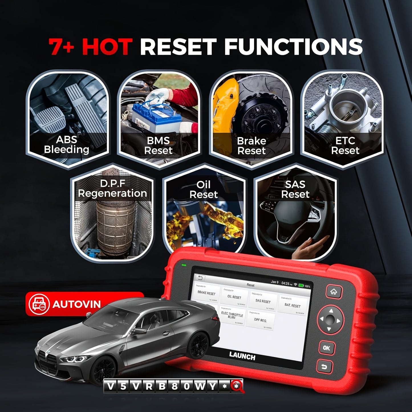 OBD2 Scanner – Diagnoseapparaat – Auto Uitlezer – Foutcode Lezer – Uitleesapparaat – Draadloos Wi-Fi – SAS en Gaspedaal Reset – Batterijtest Inclusief