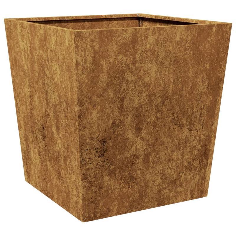 Plantenbakken – Plantenpotten – Bloempotten – Plantenbak – Plantenhouder – Cortenstaal – Set van 2 – 50x50x50 cm – Duurzaam & Industrieel Design
