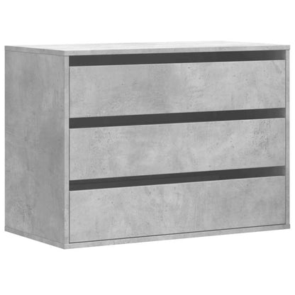 Opbergkast Beton Grijs – Bergkast – Ladekast – Vitrinekast – Opslagmeubel – Houten Constructie – 80x41x58 cm – Vergrendelbare Lades – Vloerstaander