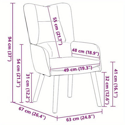 Fauteuil – Accentstoel – Relaxfauteuil – Leesstoel – Loungefauteuil – Donkergrijs Fluweel – Massief Houten Frame – Handmatige Verstelbare Rugleuning