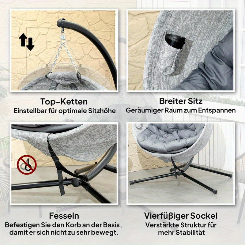 Klapstoel – Vouwstoel – Slaapstoel – Fauteuil – Slaapbank – Verstelbare Rugleuning – Ruimtebesparend Design – Stevig Metaal en Hout