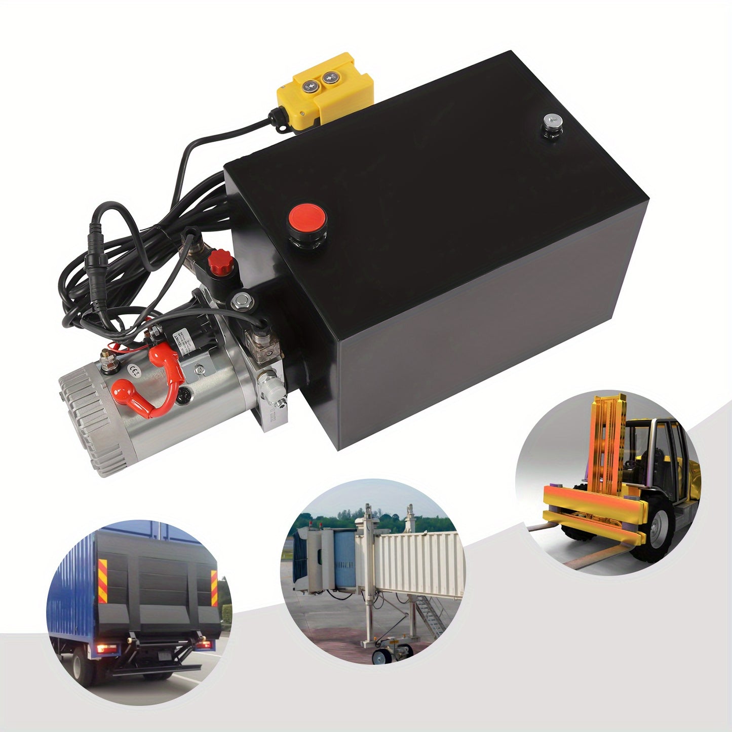 Hydraulische Pomp – Handpomp – Hydrauliek Pomp – Hydraulisch Aggregaat – Draagbare Pomp – 20 Liter Capaciteit – Stalen Behuizing – Zonder Elektriciteit