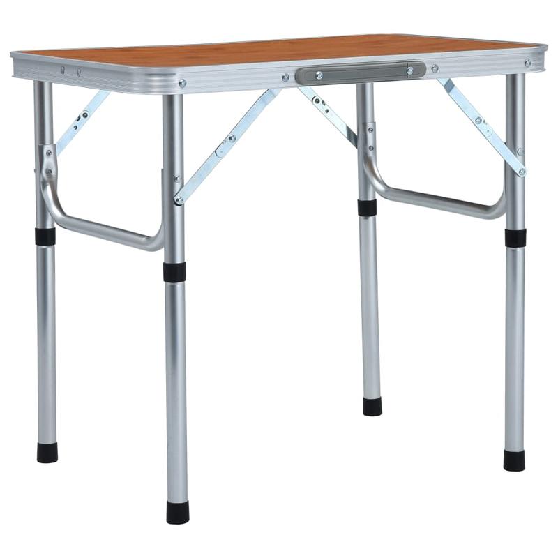 Campingtafel – Inklapbare Tafel – Picknicktafel – Vouwtafel – Draagbare Tafel – Stevig Aluminium – Compact Formaat 60x45 cm