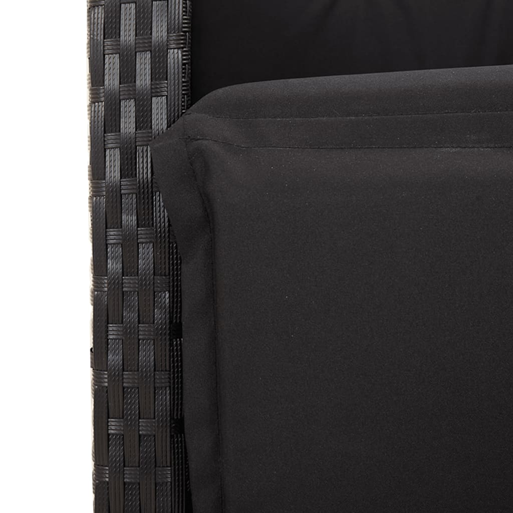 Loungebank – Tuinbank – Loungeset – Outdoor Sofa – Balkonbank – PE-Rattan Material – Verstelbare Rugleuning en Voetensteun