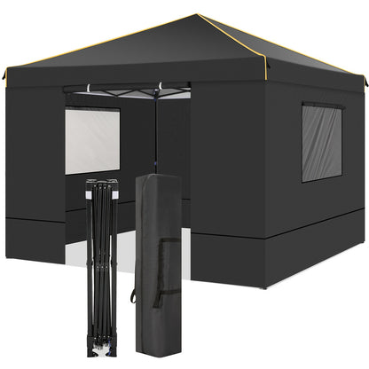 3.05×3.05meter Pop-Up Tent, Sunshade Canopy, Foldable Pavilion, with 4 Panels, with Carrying Bag, Easy to Set Up, Suitable For, Camping, Beach, Picnic, Party, Pool, Christmas, Wedding