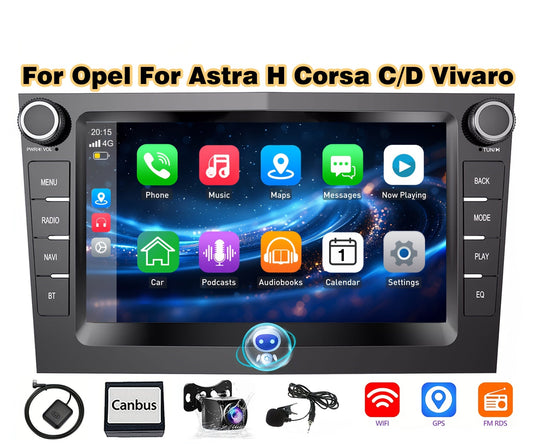 Autoradio – Auto Radio – Car Stereo – Multimedia Speler – Autoradio Met Bluetooth – 7 Inch HD IPS Touchscreen – Android 14.0 Met GPS & AHD Achteruitrijcamera